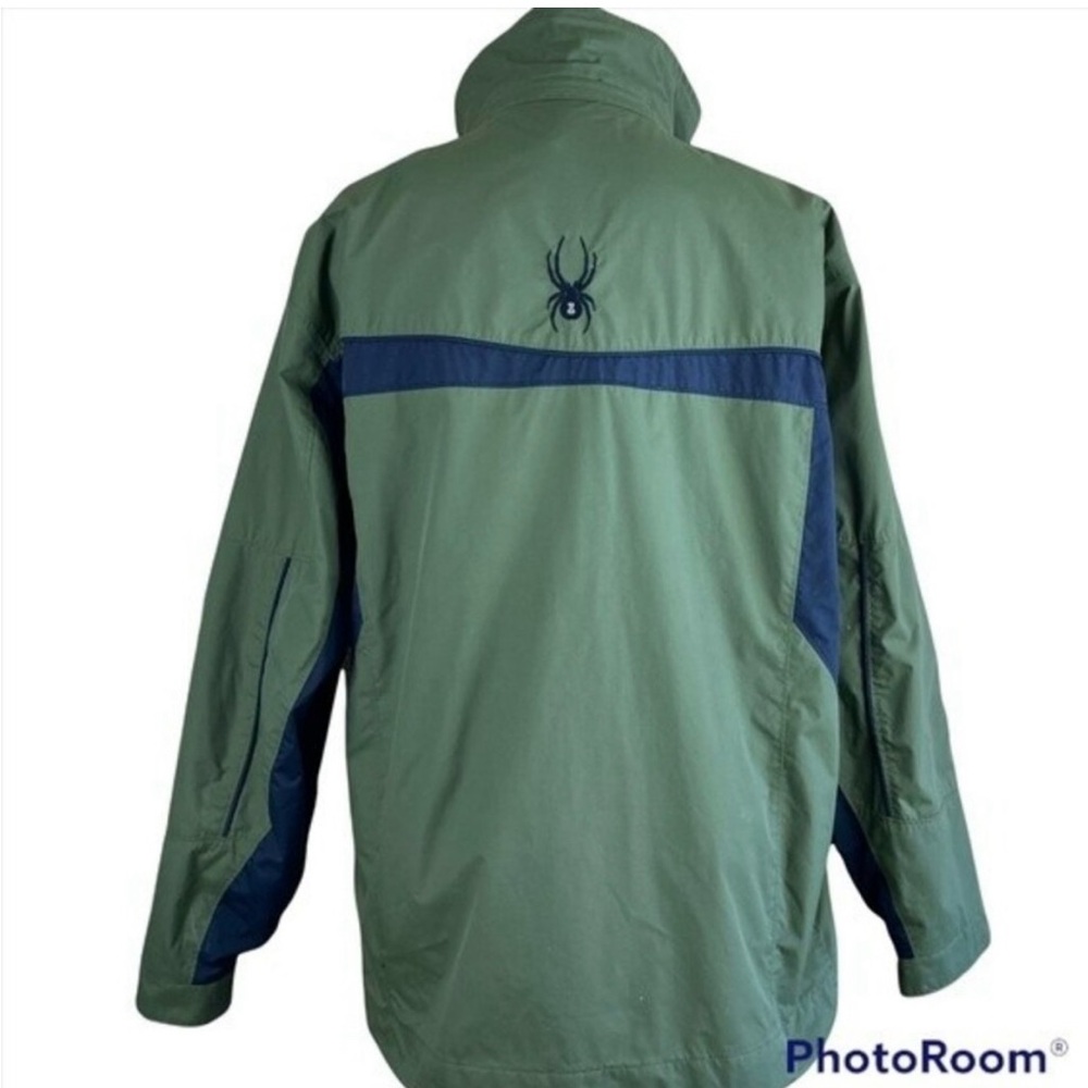 Spyder Lightweight Windbreakers Green & Black Col… - image 5